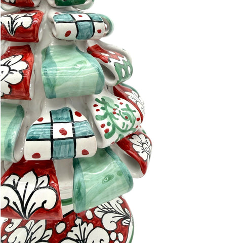 Albero di Natale in Ceramica di Caltagirone – Dipinto a Mano H.32 x L.19 cm