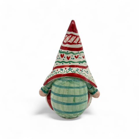 Gnomo Natalizio in Ceramica di Caltagirone – Dipinto a Mano H.20 x L.13 cm