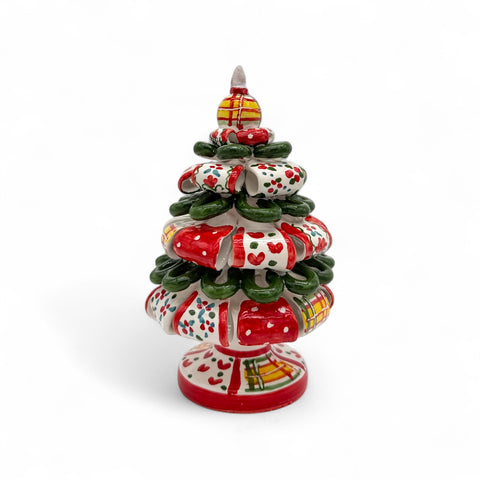 Albero di Natale in Ceramica di Caltagirone – Dipinto a Mano H.20 x L.12 cm