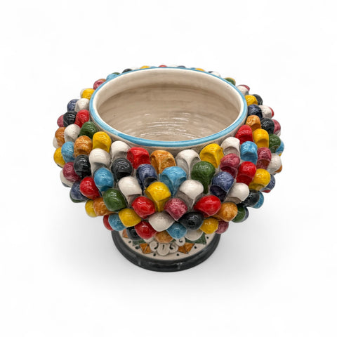 Centrotavola Alzata Pigna Multicolor in Ceramica – H.24 x L.32 cm