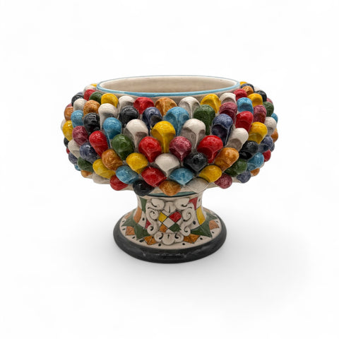 Centrotavola Alzata Pigna Multicolor in Ceramica – H.24 x L.32 cm