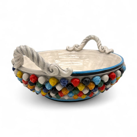 Centrotavola Pigna Multicolor con Manici in Ceramica – H.21 x L.45 cm
