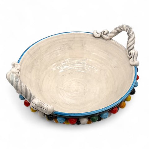 Centrotavola Pigna Multicolor con Manici in Ceramica – H.21 x L.45 cm