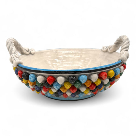 Centrotavola Pigna Multicolor con Manici in Ceramica – H.21 x L.45 cm