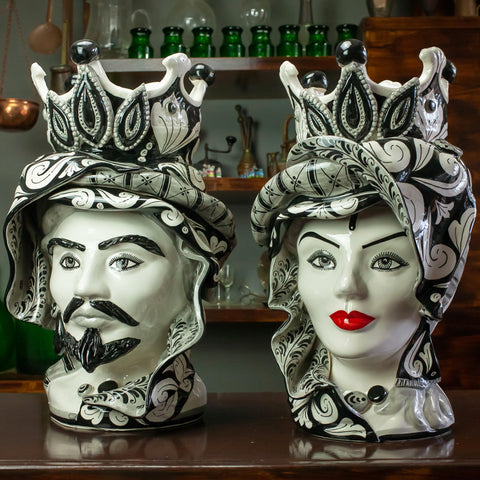 Décoration "Concordia" Marron foncé Noir H. 48 cm