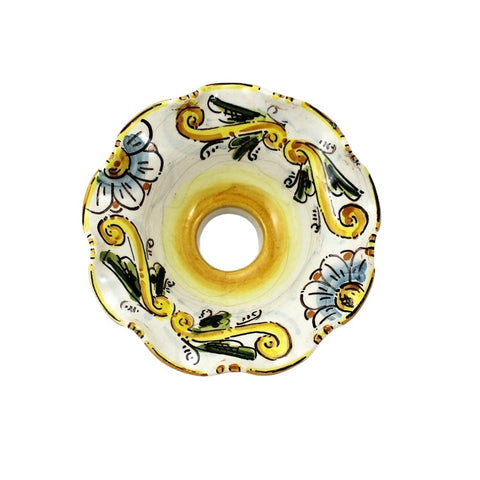 APPLIQUE PICCOLO DOPPIO IN FERRO BATTUTO E CERAMICA SICILIANA DI CALTAGIRONE