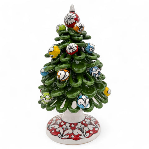 Albero di Natale in Ceramica di Caltagirone – Dipinto a Mano H.30 x L.17 cm