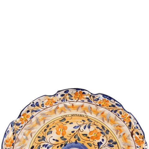 APPLIQUE GRANDE DOPPIO IN FERRO BATTUTO E CERAMICA SICILIANA DI CALTAGIRONE