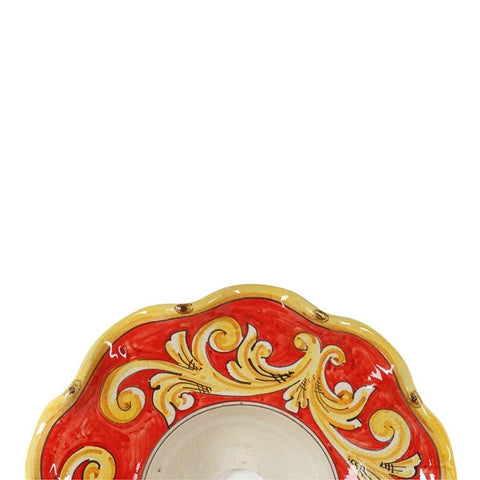 APPLIQUE MEDIO IN FERRO BATTUTO E CERAMICA SICILIANA DI CALTAGIRONE