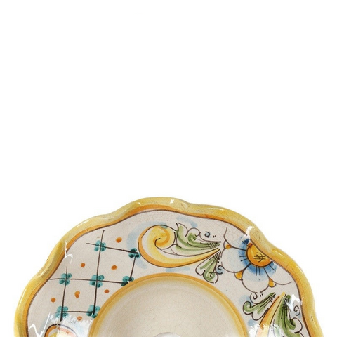 APPLIQUE MAXI IN FERRO BATTUTO E CERAMICA SICILIANA DI CALTAGIRONE