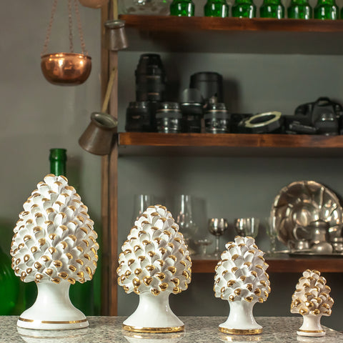 PIN CÉRAMIQUE DORÉ SÉRIE "BLANC DE LUXE" - DIFFÉRENTES DIMENSIONS
