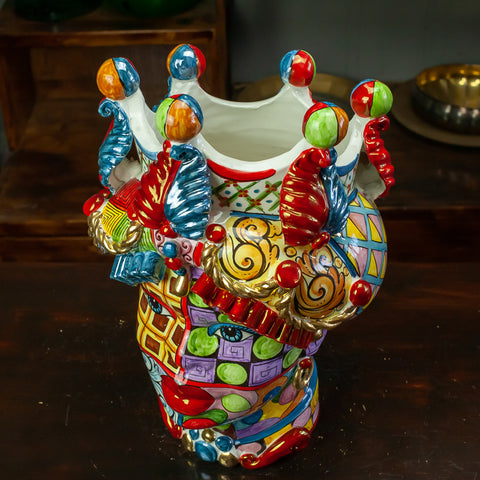 TESTA DI MORO CERAMICA SICILIANA CALTAGIRONE SICILY ART 42 CM
