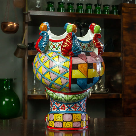 TESTA DI MORO CERAMICA SICILIANA CALTAGIRONE SICILY ART 42 CM