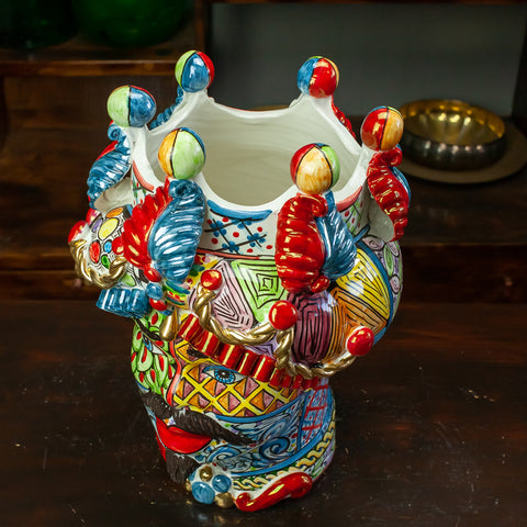 TESTA DI MORO CERAMICA SICILIANA CALTAGIRONE SICILY ART 42 CM
