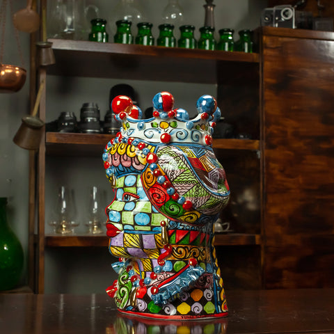 TESTE DI MORO CERAMICA SICILIANA CALTAGIRONE SICILY ART 35 CM