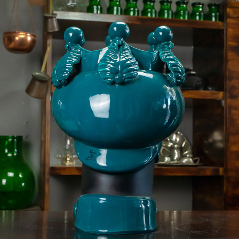 TESTA DI MORO CERAMICA SICILIANA CALTAGIRONE VERUS OTTANIO 45 CM