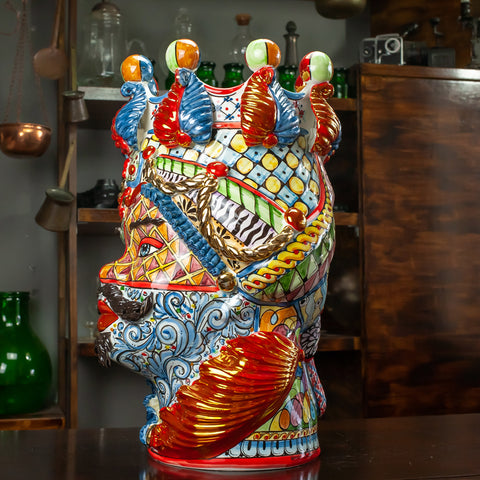 Moor Heads Sicilian Ceramics Caltagirone Sicily Art 48 cm