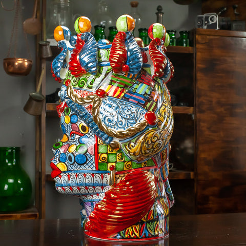 Moor Heads Sicilian Ceramics Caltagirone Sicily Art 48 cm