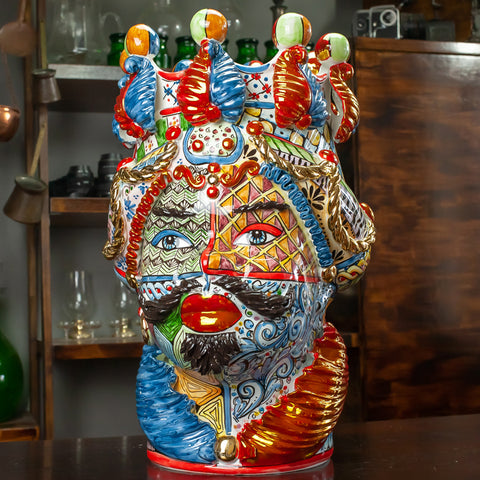 Moor Heads Sicilian Ceramics Caltagirone Sicily Art 48 cm