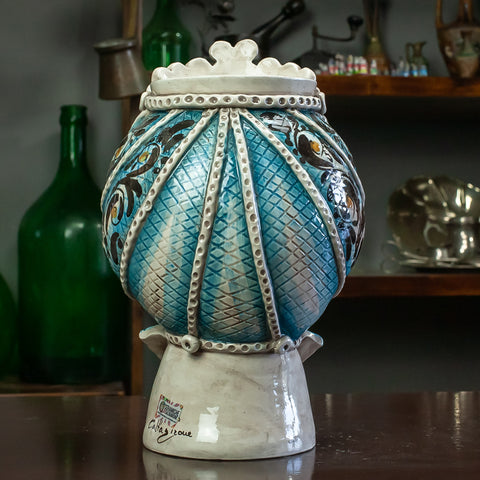 Sicilian Moor heads from Caltagirone Blue Collar L. 20 x H. 30 cm