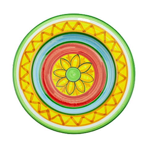SERVIZIO PIATTI CERAMICA SICILIANA CALTAGIRONE FIORE - 3 PEZZI