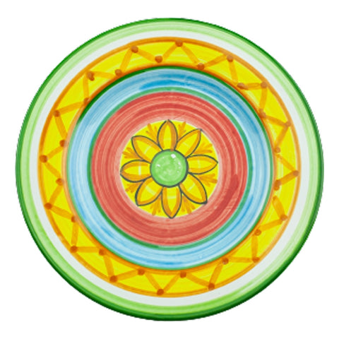 SERVIZIO PIATTI CERAMICA SICILIANA CALTAGIRONE FIORE - 3 PEZZI