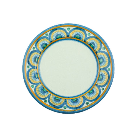 CALTAGIRONE PAVONE SICILIAN CERAMIC PLATES SET - 3 PIECES