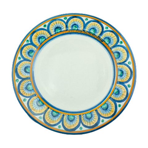 CALTAGIRONE PAVONE SICILIAN CERAMIC PLATES SET - 3 PIECES