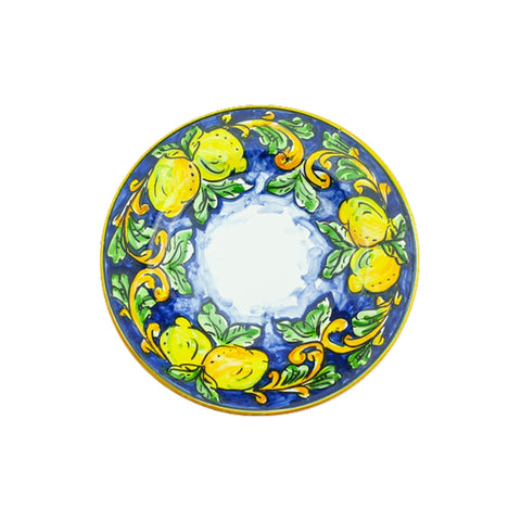 SICILIAN CERAMIC CALTAGIRONE LEMONS DISH SET - 3 PIECES