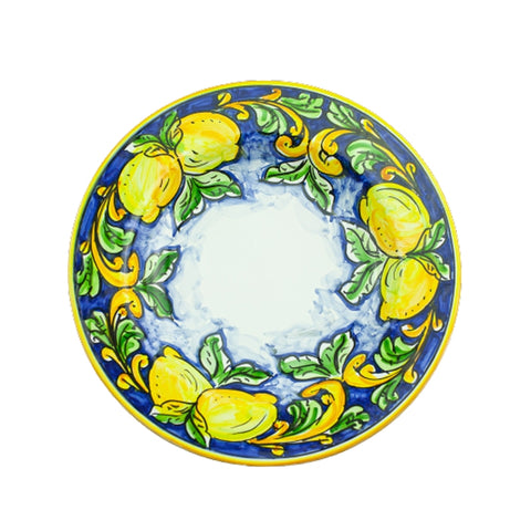SICILIAN CERAMIC CALTAGIRONE LEMONS DISH SET - 3 PIECES
