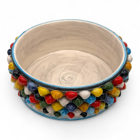 Centrotavola Tondo Pigna Multicolor in Ceramica – H.12 x L.32 cm