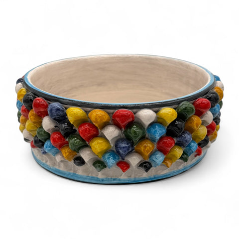 Centrotavola Tondo Pigna Multicolor in Ceramica – H.12 x L.32 cm