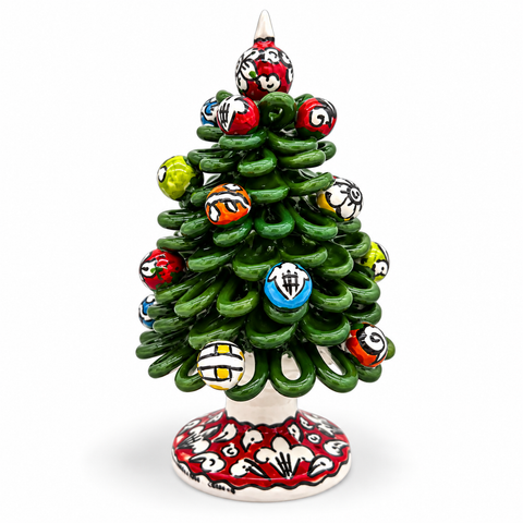 Albero di Natale in Ceramica Ornato – L 15 x H 27 cm
