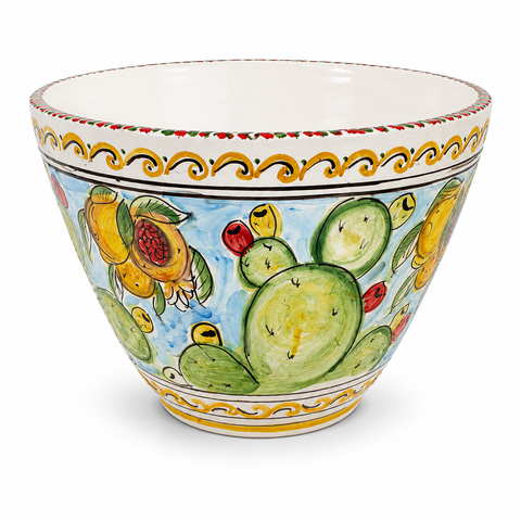Vaso in Ceramica di Caltagirone “Fichi d’India di Sicilia” – Ø 45