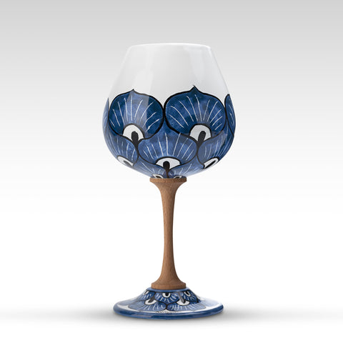 Calice in Ceramica Siciliana Blue Pavon