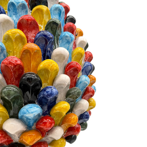 Pigna in ceramica siciliana di Caltagirone Multicolor H. 60 cm