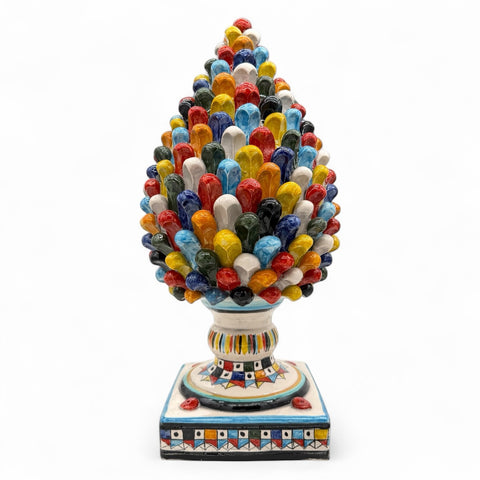 Pigna in ceramica siciliana di Caltagirone Multicolor H. 60 cm