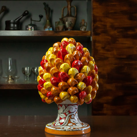 Pigne in ceramica siciliana Caltagirone Collezione Autunno - Varie Dimensioni