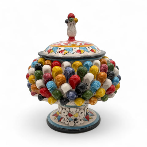 Portabiscotti Pigna Multicolor in Ceramica – H.30 x L.25 cm