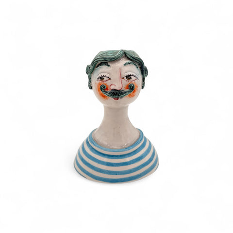 Statuetta in ceramica artigianale blu H.18 x L.14 cm – dipinta a mano
