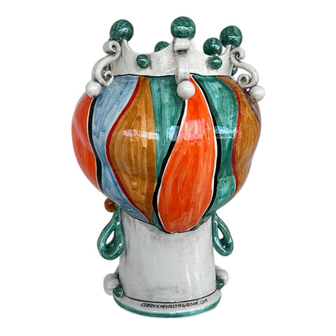 TESTE DI MORO IN CERAMICA SICILIANA MULTICOLOR 42 CM