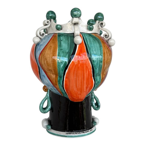 TESTE DI MORO IN CERAMICA SICILIANA MULTICOLOR 42 CM