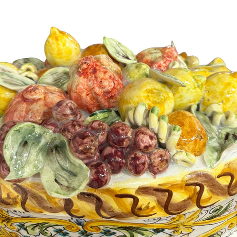 Cesto Frutta in Ceramica Siciliana L. 55 cm