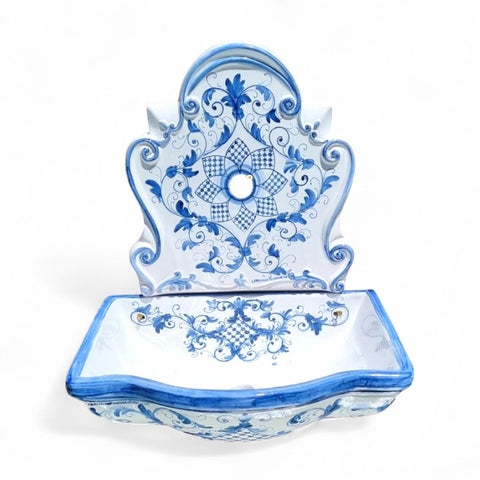 Fontana in Ceramica di Caltagirone – Modello da Parete “Blu Cobalto”