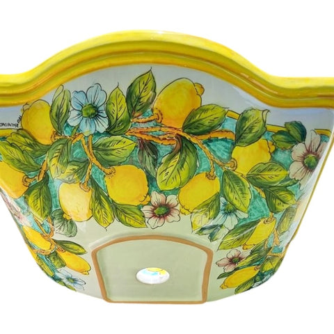 Fontana in Ceramica di Caltagirone – Modello da Parete “Limoni”