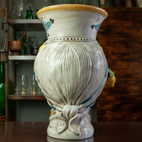 Teste di moro in ceramica siciliana frutta H. 53 x L. 30 cm