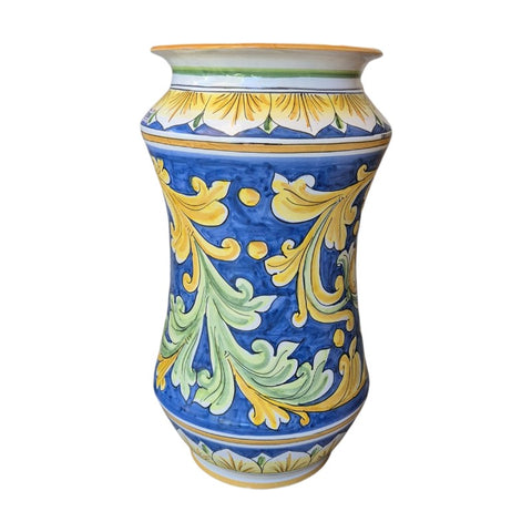 SCHIRMSTÄNDER AUS BLAUER CALTAGIRONE-KERAMIK CM 50