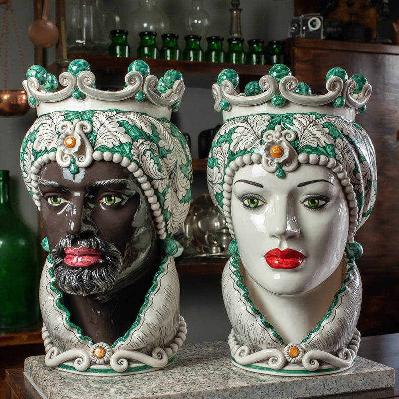 TESTA DI MORO CERAMICA SICILIANA CALTAGIRONE 50 CM
