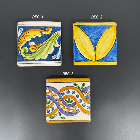 CALTAGIRONE CONTINUE SICILIAN CERAMIC MAIOLICA 10X10