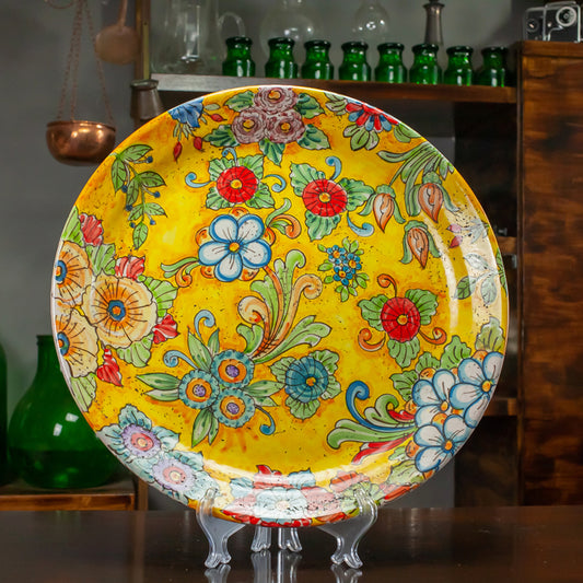 PIATTO CERAMICA FLOREALE 45 CM